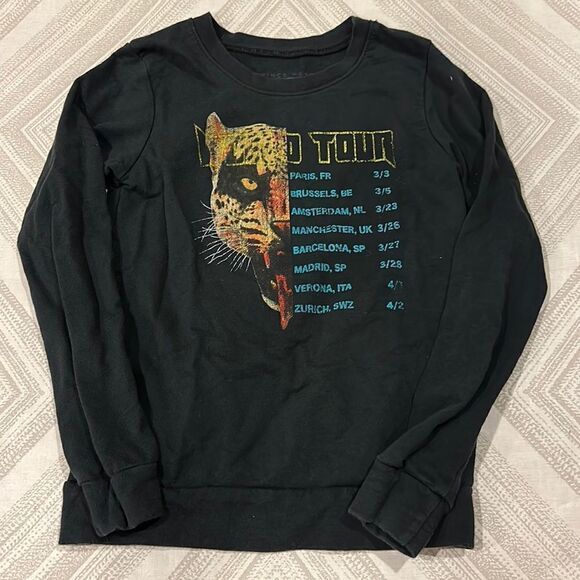 Prince Peter Girls Black ‘World Tour’ Sweatshirt - Picture 1 of 6